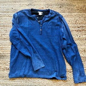 Carbon2Cobalt Textured Henley, Size L